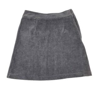 POL Corduroy Skirt Women Small Gray Short Stretch‎ Mini Preppy School Girl Aline